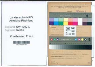 Entnazifizierung Franz Krautheuser , geb. 17.07.1919 (Referendar)