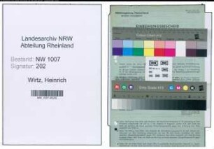 Entnazifizierung Heinrich Wirtz , geb. 16.08.1908 (Kaufm.Angestellter)