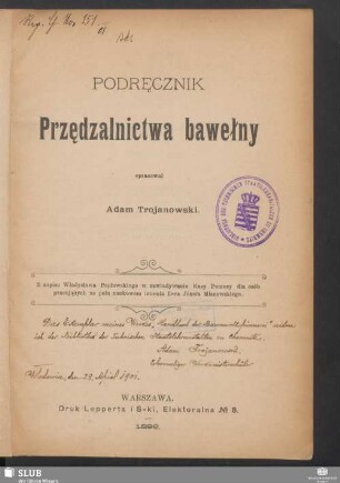 Podręcznik przędzalnictwa bawełny