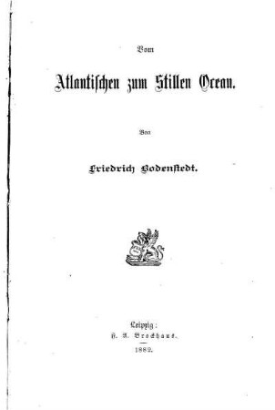 Vom Atlantischen zum Stillen Ocean