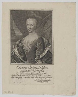 Bildnis der Johanna Christine Werlhofin