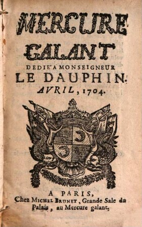 Le mercure galant. 1704, 4