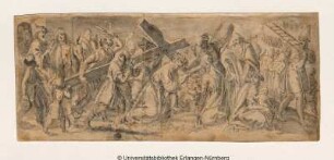 Kreuztragung Christi, von Reitern gefolgt