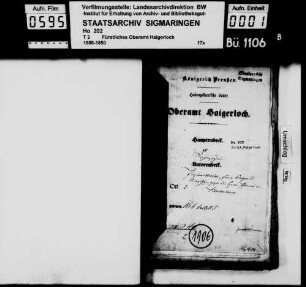 Bietenhausen: Personalakten der Ortsgeistlichen sowie Klagen und Untersuchungen gegen dieselben (mit 3 Urkundenabschriften)