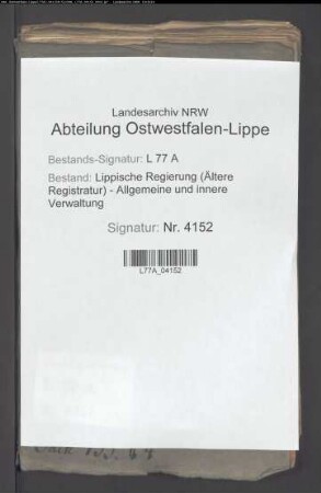 Gemeinheitsteilung des Dorfes Brokhausen (Amt Detmold)
