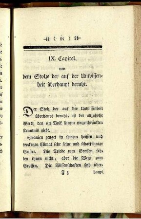 IX. Capitel. Von dem Stolze der auf der Unwissenheit überhaupt beruht.