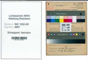 Entnazifizierung Hermann Schwippert, geb. 11.02.1903 (Verw.Angest.)