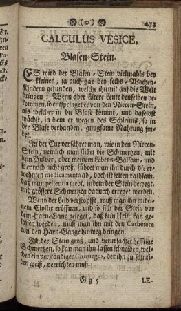 Calculus Vesice. Blasen-Stein. - Cardiagmus. Das Hertz-Gespan.