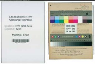 Entnazifizierung Erich Mombre , geb. 06.01.1919 ()
