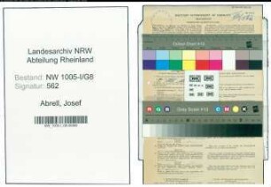 Entnazifizierung Josef Abrell , geb. 29.03.1901 (Schlosser)