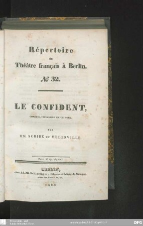 Le confident : comédie-vaudeville en un acte