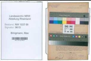 Entnazifizierung Max Bringmann , geb. 28.10.1897 (Gerichtsdirektor)