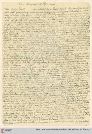 Korrespondenz von Alice und Ludwig Klein: Brief von Alice Klein an Kurt Klein