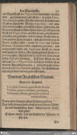 Von dem Arabischen Gummi. Das 56. Capitel