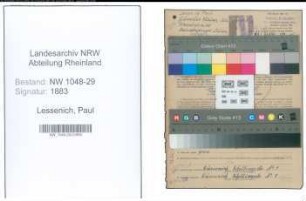 Entnazifizierung Paul Lessenich , geb. 28.12.1893 (Angestellter)