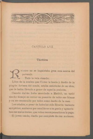 Capítulo LXX - Táctica