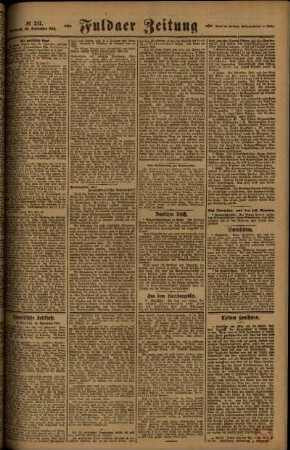 Zweite Ausgabe vom Samstag, den 20. September 1919.
