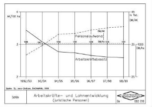 Arbeitskräfte und Lohnentwicklung (juristische Personen)