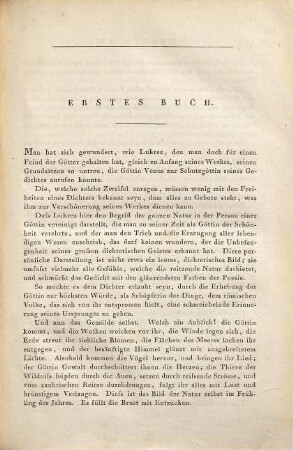 Von der Natur der Dinge : mit dem lateinischen Text nach Wakefield's Ausgabe, 1