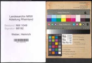 Entnazifizierung Heinrich Weber , geb. 21.05.1885 (Richter)