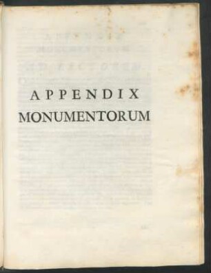 Appendix Monumentorum