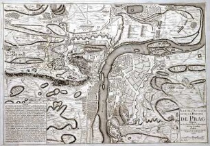 WHK 21 Österreichischer Sukzessionskrieg 1740-1748 bis zum Aachener Frieden: Plan der Belagerung und Verteidigung von Prag, 1741