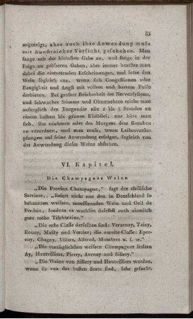 VI. Kapitel. Die Champagner Weine