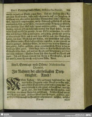 Am II. Sonntage nach Ostern, Misericordias Domini