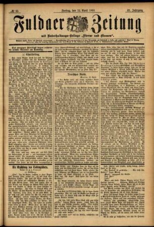 Ausgabe vom Freitag, den 12. April 1895.