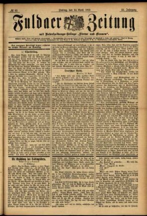 Ausgabe vom Freitag, den 12. April 1895.