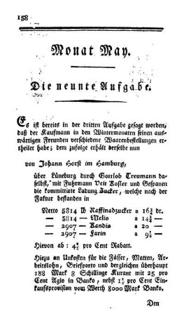 Monat May. Die neunte Aufgabe. - Die zehnte Aufgabe.