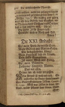 Die XXI. Andacht. [Die Narcisse] - Die XXII. Andacht. [Die Hyacinth.]