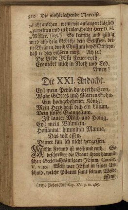 Die XXI. Andacht. [Die Narcisse] - Die XXII. Andacht. [Die Hyacinth.]