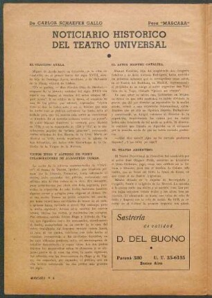 Noticiario Histórico del Teatro Universal