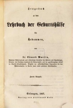 Lehrbuch der Geburtshülfe für Hebammen : Mit 23 Holzschnitten, 2