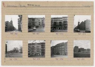 Straßenansichten. Berlin, Friedrichshain, Bersarinplatz/Rigaer Straße/Liebigstraße