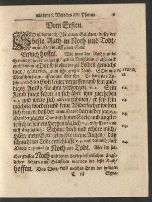 Vom Ersten [I. Auff der Menschen Seite/...]