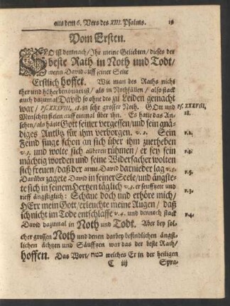 Vom Ersten [I. Auff der Menschen Seite/...]