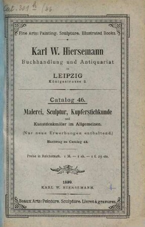 Katalog. 46. 1889