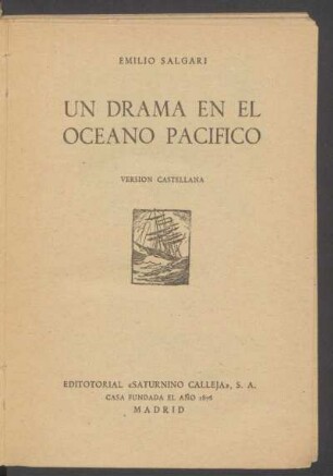 Un drama en el Océano Pacífico : versión castellana