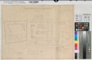 Wocklum (Balve) Schloß, Gut und Fabrik Lageplan vor 1940 1 : 500 38,5 x 51 Bleistiftzeichnung Landsberg-Velen