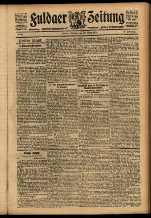 Dritte Ausgabe vom Samstag, den 23. März 1907.