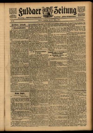 Dritte Ausgabe vom Samstag, den 23. März 1907.