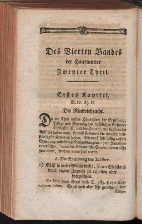 Des Vierten Bandes der Hausmutter Zweyter Theil