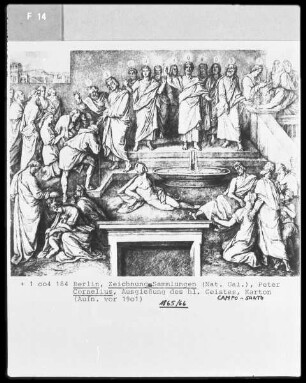 Kartons zu den Wandbildern der Fürstengruft (Campo santo) in Berlin — Die Südwand (Ausbreitung des Heiles) — Die Ausgießung des heiligen Geistes