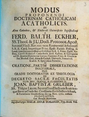 Modus proponendi doctrinam catholicam acatholicis