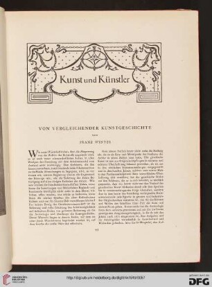 Von vergleichender Kunstgeschichte