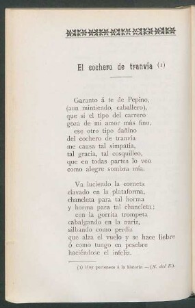 El cochero de tranvía