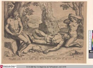 [Der Brudermord, Eva, weinend über dem toten Abel]