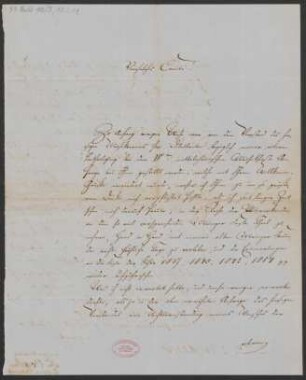 Brief an Kommittee für das Mittelrheinische Musikfest , Mainzer Liedertafel : 14.07.1860
